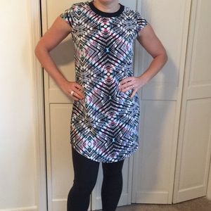Xhilaration Dresses - Black white pink blue shirt dress Xhilaration Dresses - Black white pink blue shirt dress